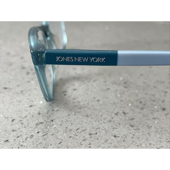 JONES NEW YORK J236 TEAL Eyeglasses Frames ONLY rectangle full rim 48-15-135 - Picture 4 of 15